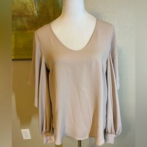 NWT Trina Turk "Rejoice" Long Sleeve Open Blouse, Size M